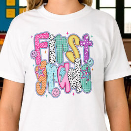 Erste Klasse, erster Schultag, kokette Girly T-Shirt