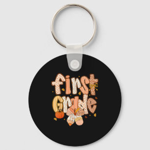 Erste Klasse Fall Floral Coquette Bow Lehrer Stute Schlüsselanhänger
