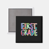 Erste Klasse Funny Back to School Happy First Day  Magnet (Vorderseite/Rückseite)