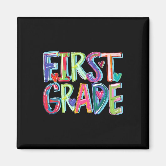 Erste Klasse Funny Back to School Happy First Day  Magnet (Vorne)