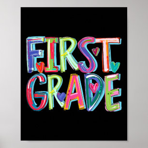 Erste Klasse Funny Back to School Happy First Day Poster