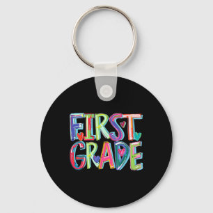 Erste Klasse Funny Back to School Happy First Day Schlüsselanhänger