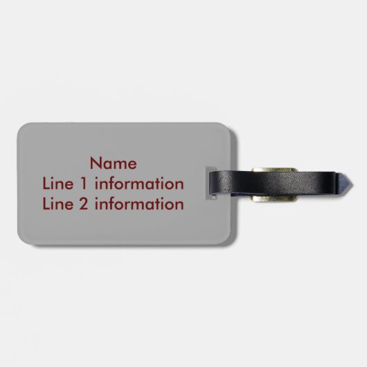 Erste Klasse - Gepäckanhänger (Rückseite horizontal)