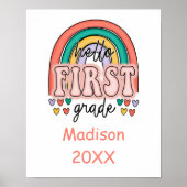 Erste Klasse Hallo 1. Klasse Zurück zur Schule Reg Poster (Vorne)