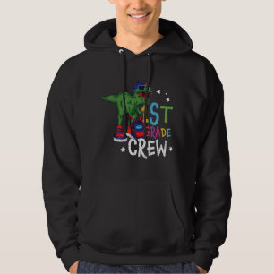 Erste Klasse Kinder Lehrerin Squad Dinosaurier Hoodie