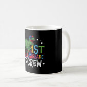 Erste Klasse Kinder Lehrerin Squad Dinosaurier Kaffeetasse (VorderseiteRechts)