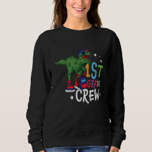 Erste Klasse Kinder Lehrerin Squad Dinosaurier Sweatshirt