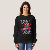Erste Klasse Kinder Lehrerin Squad Dinosaurier Sweatshirt (Vorne ganz)