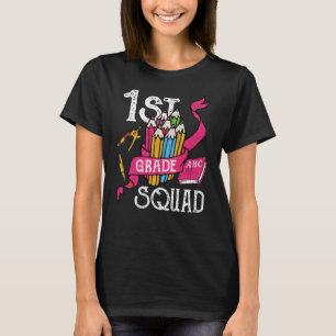 Erste Klasse Kinder Lehrerin Squad Dinosaurier T-Shirt