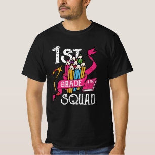 Erste Klasse Kinder Lehrerin Squad Dinosaurier T-Shirt
