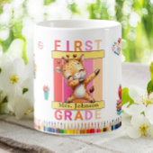 Erste Klasse Lehrer Dabbing Giraffe Kaffeetasse