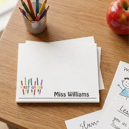 Erste-Klasse-Lehrer-Post-it-Notizen Post-it Klebezettel