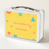 Erste-Klasse-Lunchbox Metall Brotdose (Rückseite)