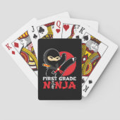Erste Klasse Ninja Kick ersten Tag zurück zur Schu Spielkarten (Rückseite)
