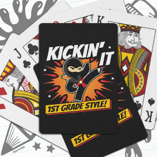 Erste Klasse Ninja Kick ersten Tag zurück zur Schu Spielkarten