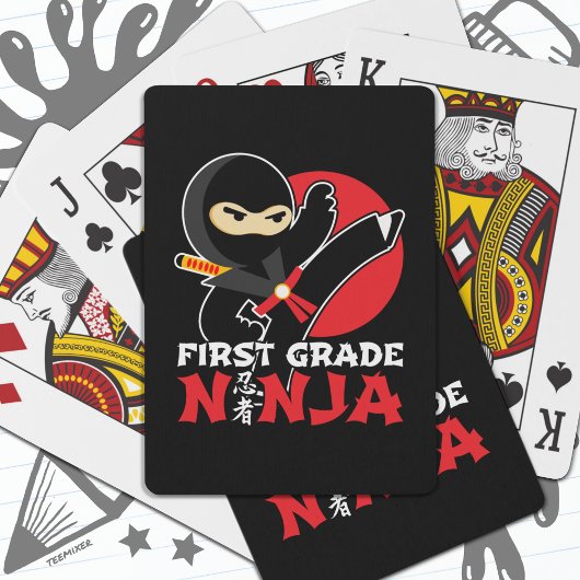 Erste Klasse Ninja Kick ersten Tag zurück zur Schu Spielkarten