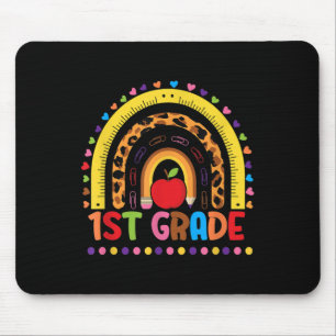 Erste Klasse Regenbogen Mädchen Jungen Lehrer Team Mousepad