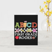 Erste Klasse Rocks Bleistift Blitze Lehrer Rock G Karte (Gelbe Blume)