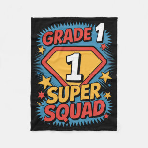 Erste Klasse Superhelden-Trupp 1. Jahr Kinder Zurü Fleecedecke