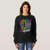 Erste Klasse Trupp Erster Lehrer Schüler Zurück zu Sweatshirt (Vorne ganz)