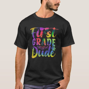 Erste Klasse Typ Gefärbte Krawatte glücklich zurüc T-Shirt