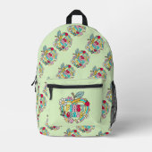 Erste Klasse und Hellgrün Bedruckter Rucksack (Vorderseite)