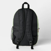 Erste Klasse und Hellgrün Bedruckter Rucksack (Rückseite)