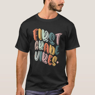 Erste-Klasse-Vibes Zurück zur Schule Lehrer und Ki T-Shirt