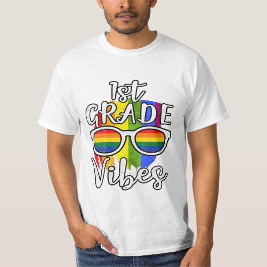 Erste Klasse Vibes zurück zur Schule T-Shirt (Vorderseite)