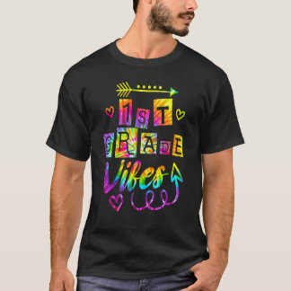 Erste Klasse Vibes Zurück zur Schule Tie Dye 1. Kl T-Shirt