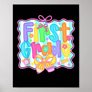 Erste Klasse zurück zur Schule 1. Klasse Coquette Poster