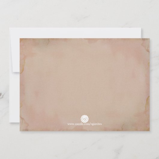 Erste kommunale Einladung Pink Vintag (Rückseite)