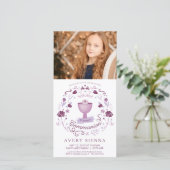 Erste kommunale Fotokarte - Einladung - Mädchen (Stehend Vorderseite)