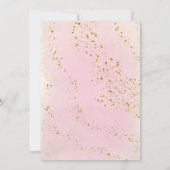 erste kommunale IMITATE Glitzer und rosa Aquarell Einladung (Rückseite)