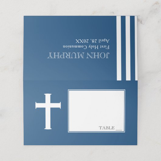 Erste kommunale Platzkarten der Marine Blue Cross (Außenseite Aufgefaltet)