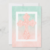 Erste kommunale Wasserfarbenkreuzung Pfirsich und Einladung (Vorderseite)