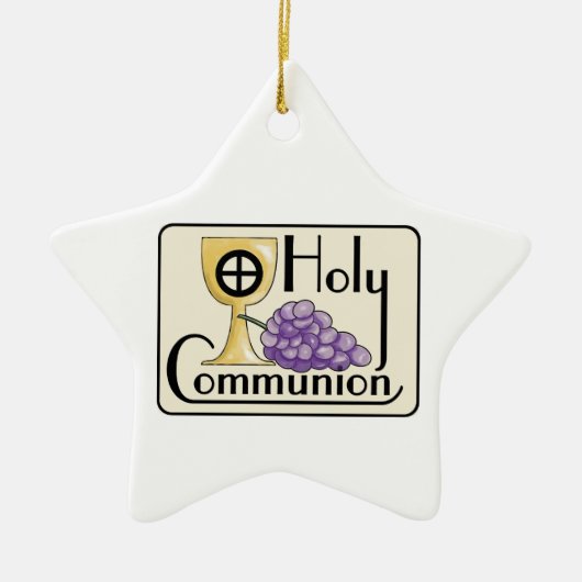 Erste Kommunaltrauben und -Cup, kundenspezifisch Keramikornament (Vorne)