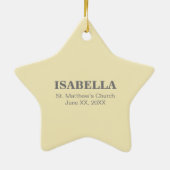 Erste Kommunaltrauben und -Cup, kundenspezifisch Keramikornament (Hinten)