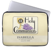 Erste Kommunaltrauben und -Cup, kundenspezifisch Laptopschutzhülle (Vorderseite)