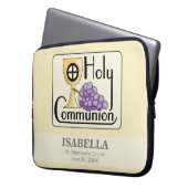 Erste Kommunaltrauben und -Cup, kundenspezifisch Laptopschutzhülle (Vorderseite Links)