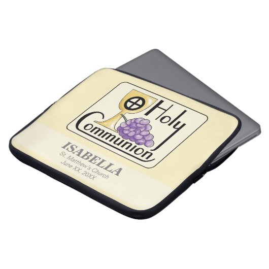 Erste Kommunaltrauben und -Cup, kundenspezifisch Laptopschutzhülle (Vorne Oben)