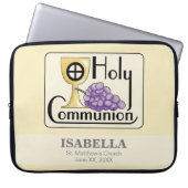 Erste Kommunaltrauben und -Cup, kundenspezifisch Laptopschutzhülle (Vorderseite)