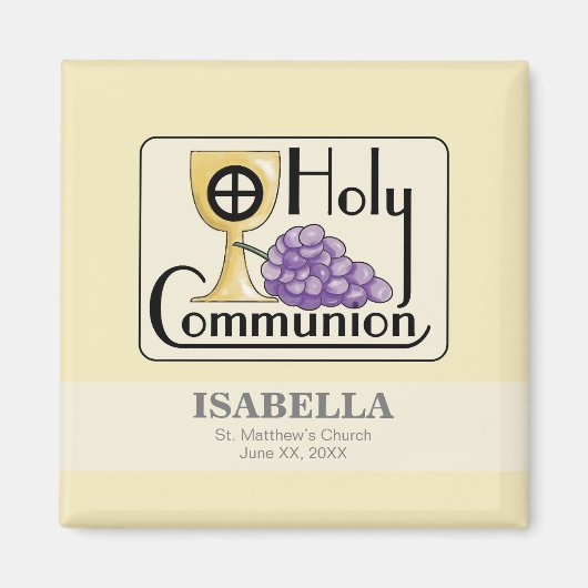 Erste Kommunaltrauben und -Cup, kundenspezifisch Magnet (Vorne)