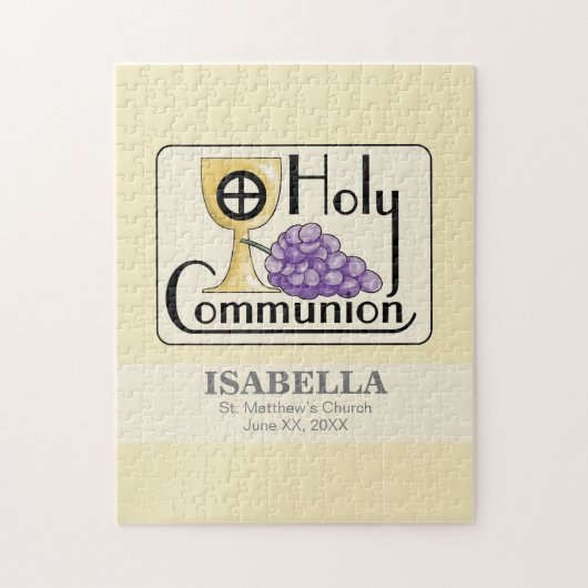 Erste Kommunaltrauben und -Cup, kundenspezifisch Puzzle (Vertikal)