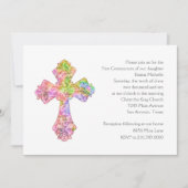 Erste Kommune Abstrakt mit Kreuz Einladung (Vorderseite)