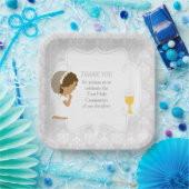 Erste Kommune Afrikanischer Silbermedaillengewinne Pappteller (Party)