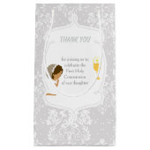 Erste Kommune Afrikanisches Mädchen Vielen Dank Kleine Geschenktüte (Vorderseite)