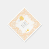Erste Kommune Blonde Boy Peach Damask Serviette (Ecke)