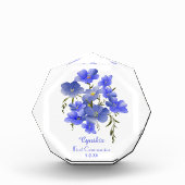 Erste Kommune Blumen Personalisiert Fotoblock (Vorderseite)