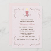 Erste Kommune, Blumenrinde mit rosa Chalice Einladung (Vorne/Hinten)